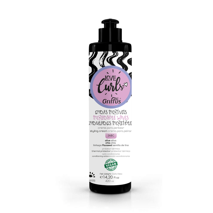 0048-Ondas420 CREME PARA PENTEAR ONDAS INCRÍVEIS 2ABC 420ML - Image 1